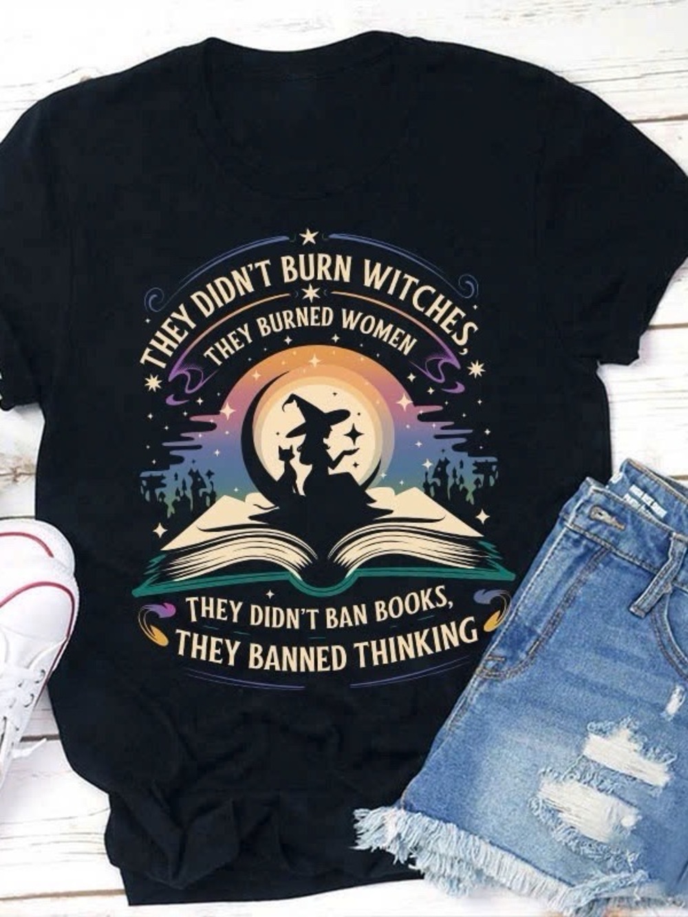 Black They Didn’t Burn Witches They Burned Women Bookish Shirt